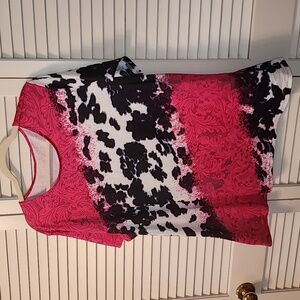 Cowhide Print Top